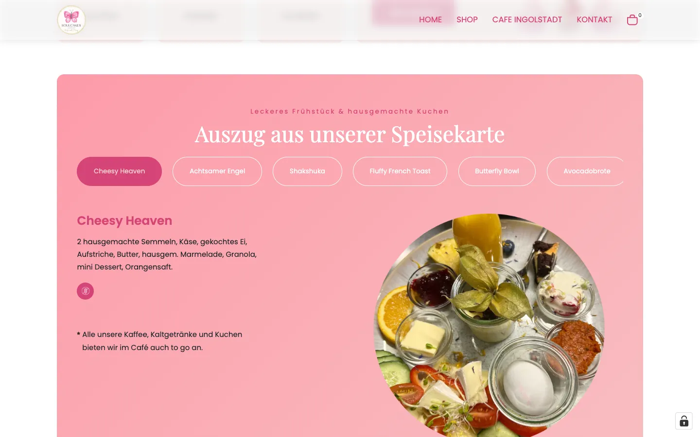 Café Soulcakes, further down the homepage