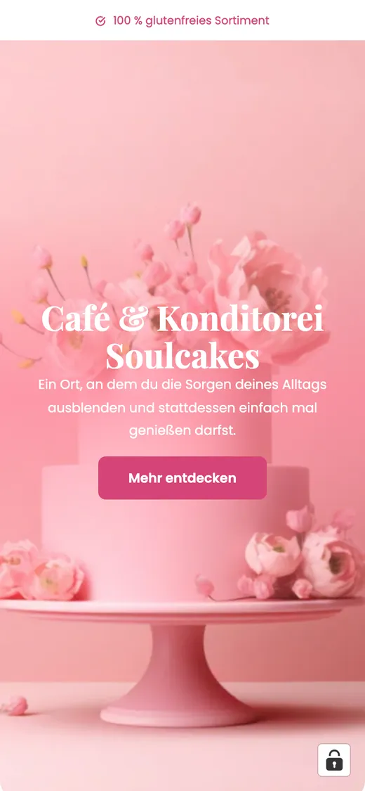Café Soulcakes on a phone