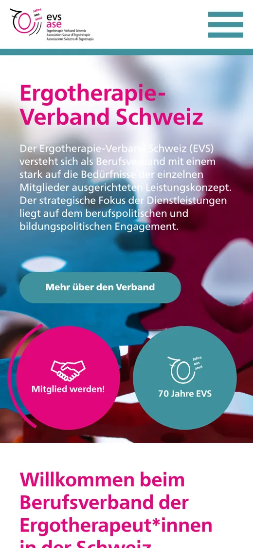 Ergotherapie-Verband on a phone