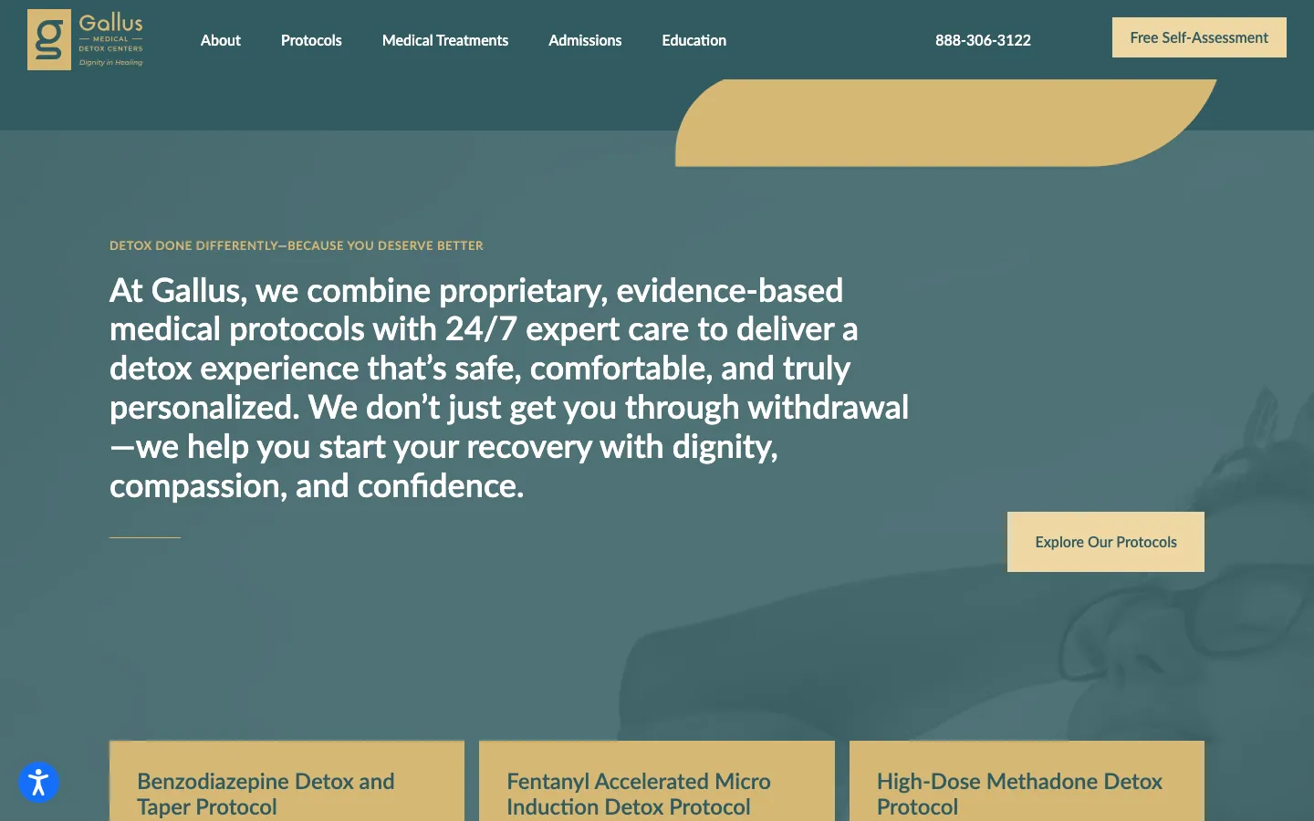 Gallus Detox, further down the homepage