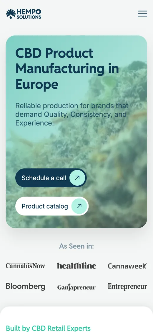 Hempo Solutions on a phone