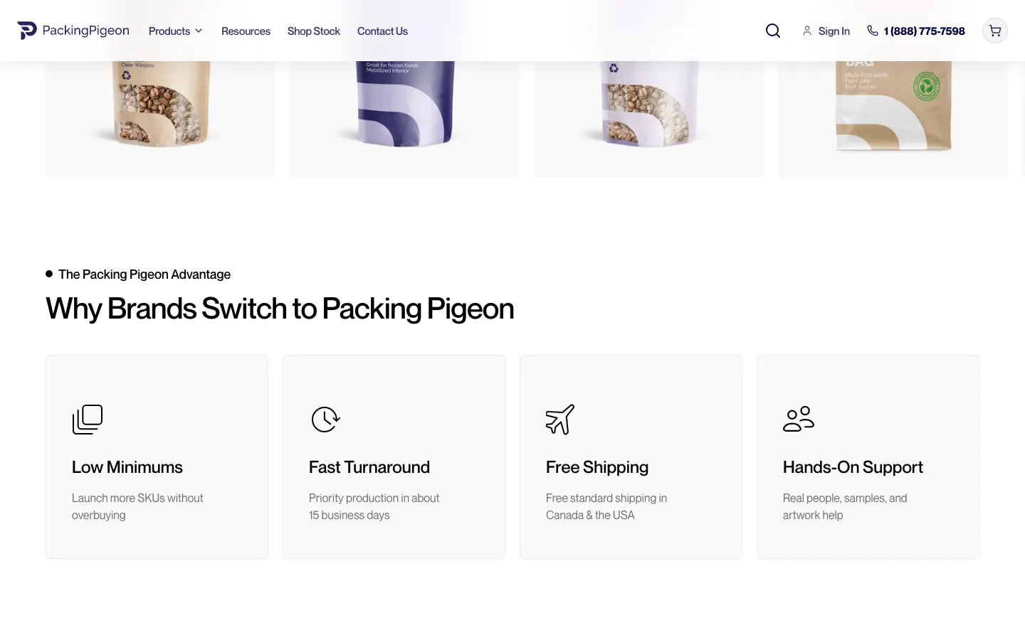 Packing Pigeon, benefits section