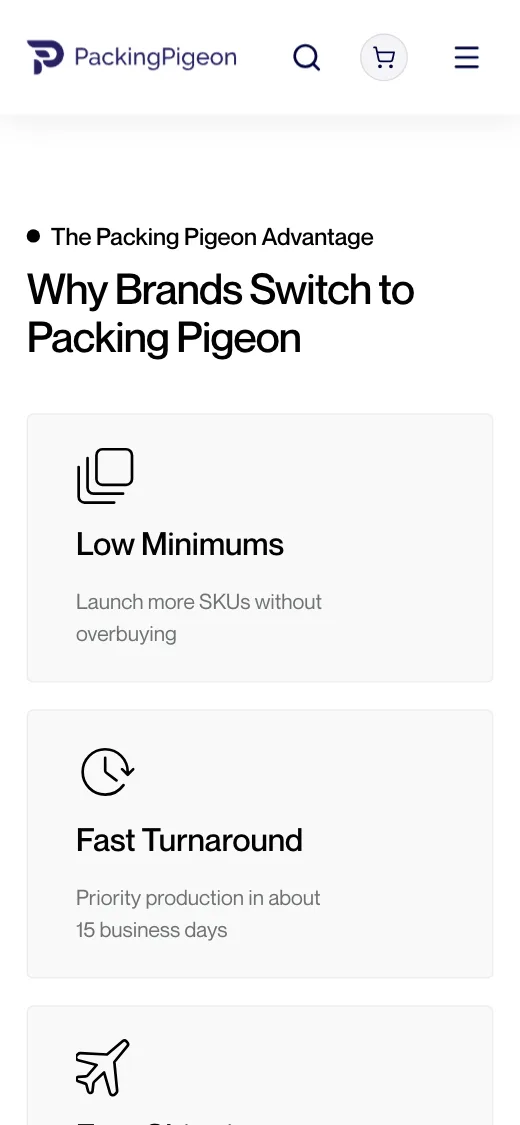 Packing Pigeon on a phone, scrolled