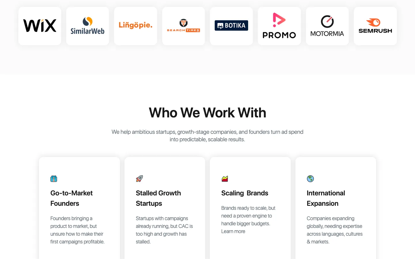 PPC Designs, further down the homepage