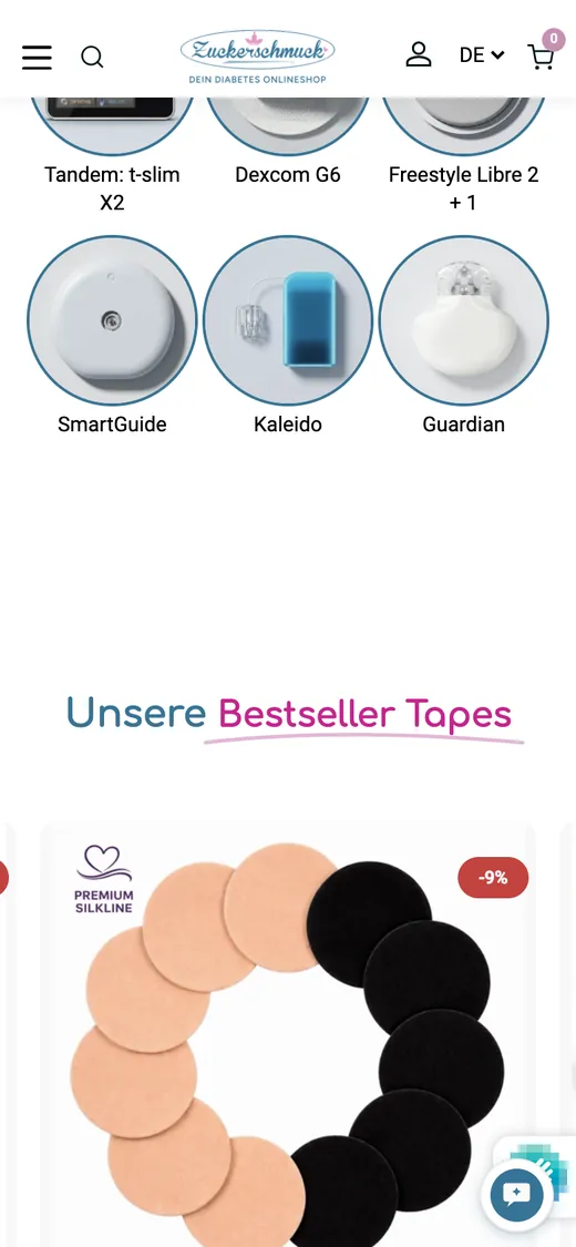 Zuckerschmuck on a phone, scrolled