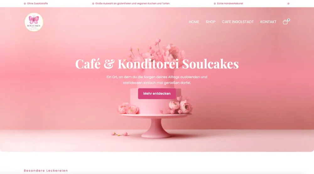 Café Soulcakes website